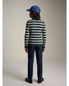 Blauer gestreifter Pullover Gouly