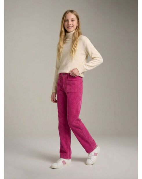 Pantalon en Velours côtelé Pepy fushia