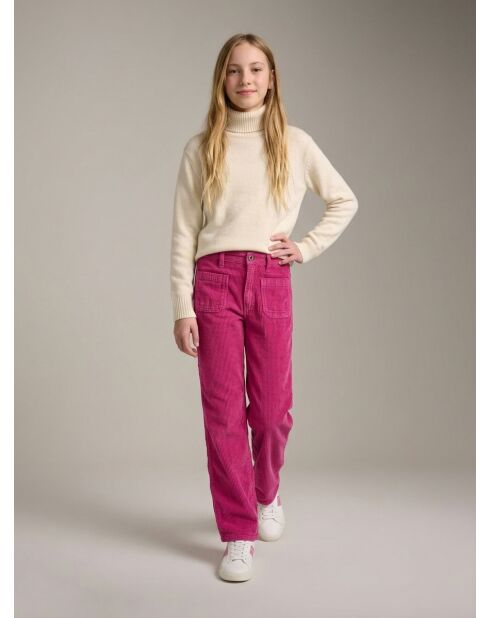 Pantalon en Velours côtelé Pepy fushia