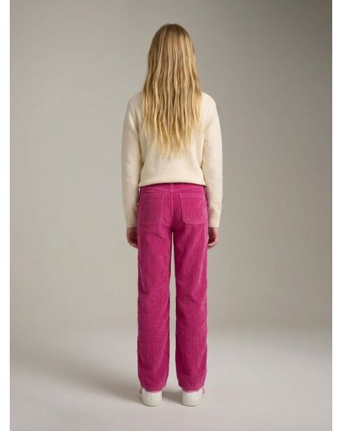 Pantalon en Velours côtelé Pepy fushia