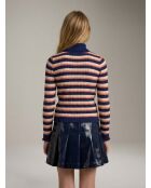 Gouly marineblauw/oranje gestreepte trui