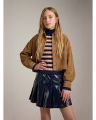 Gouly marineblauw/oranje gestreepte trui