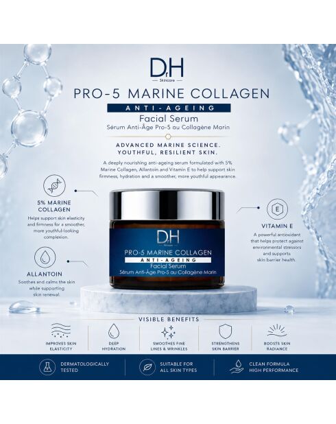 DR H Pro-5 Meereskollagen-Anti-Aging-Gesichtsserum, 30 ml