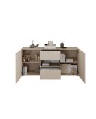 Buffet 2 portes, 2 tiroirs RIO cachemire - 181x84x42 cm