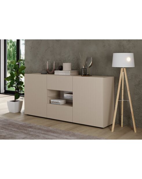 Buffet 2 portes, 2 tiroirs RIO cachemire - 181x84x42 cm