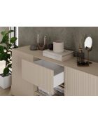 Buffet 2 portes, 2 tiroirs RIO cachemire - 181x84x42 cm
