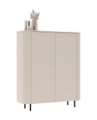 Meuble de rangement, 2 portes LIDO cachemire - 130x154x43 cm