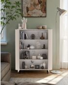 Meuble de rangement, 2 portes LIDO cachemire - 130x154x43 cm