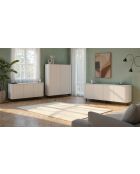Meuble de rangement, 2 portes LIDO cachemire - 130x154x43 cm