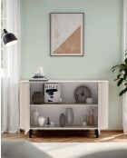 Buffet 2 portes LIDO cachemire - 130x83x43 cm