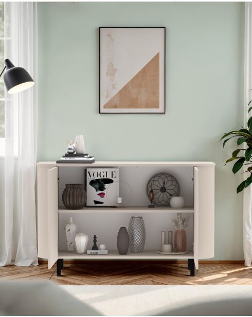 Buffet 2 portes LIDO cachemire - 130x83x43 cm