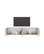 Buffet bas 4 portes STONE cachemire - 205x62x40 cm