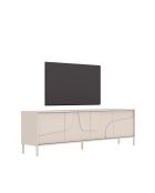 Buffet bas 4 portes STONE cachemire - 205x62x40 cm