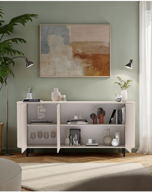 Buffet 3 portes LIDO cachemire - 180x83x43 cm