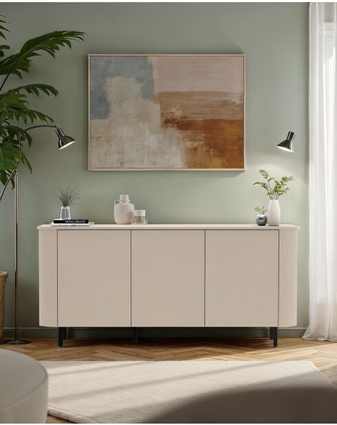 Buffet 3 portes LIDO cachemire - 180x83x43 cm