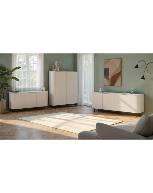 Buffet 3 portes LIDO cachemire - 180x83x43 cm