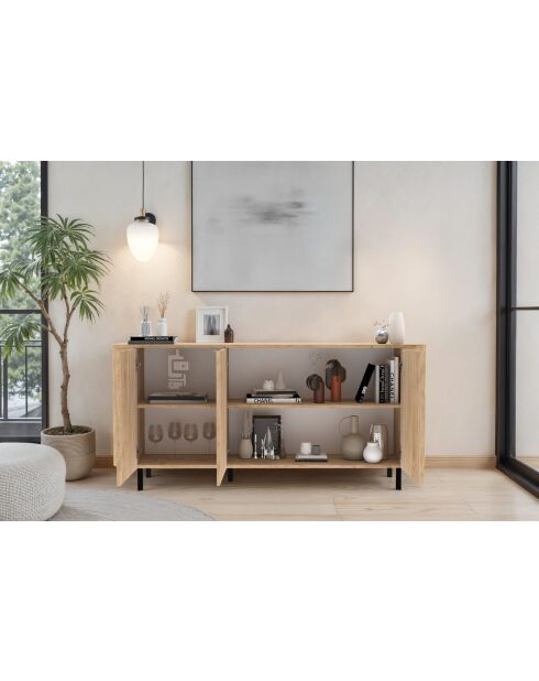 Buffet 3 portes MURANO chêne cadiz - 180x83x43 cm