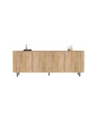 Buffet 4 portes MURANO chêne cadiz - 230.5x83x43 cm
