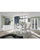 Buffet 3 portes ICE blanc laqué brillant - 137.1x42.4x78.2 cm