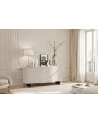 Buffet 3 portes avec pied métal ORTISEI cachemire - 180x83x43 cm