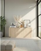 Buffet 3 portes ADRIATICO chène clair lindbergh - 180x75x43 cm