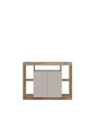 Buffet 2 portes RIMINI mercure / cachemire - 134x102x40 cm