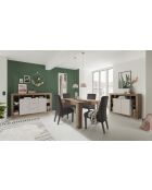 Buffet 2 portes RIMINI mercure / cachemire - 134x102x40 cm