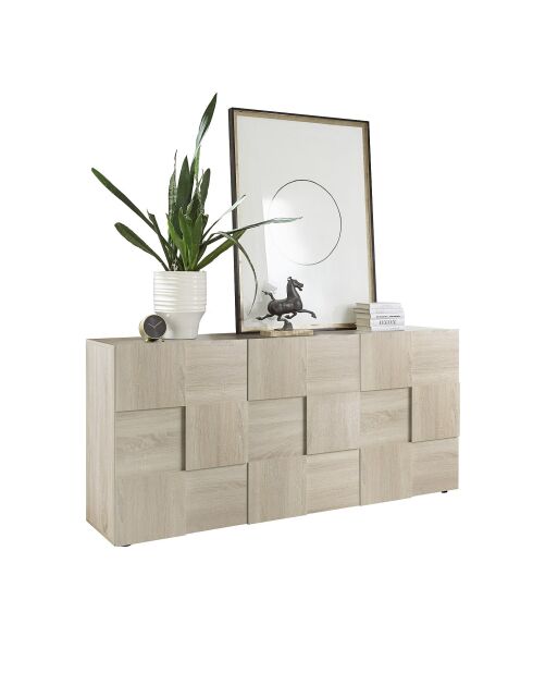 Buffet 3 portes en bois DAMA chêne samoa - 181x42x84 cm