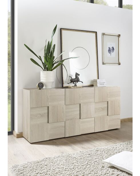 Buffet 3 portes en bois DAMA chêne samoa - 181x42x84 cm