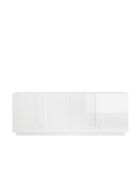 Buffet 4 portes JUPITER blanc laqué brilliant - 241x44x90 cm