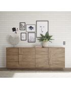 Buffet 3 tiroirs, 2 portes JUPITER chêne mercure - 241x44x90 cm
