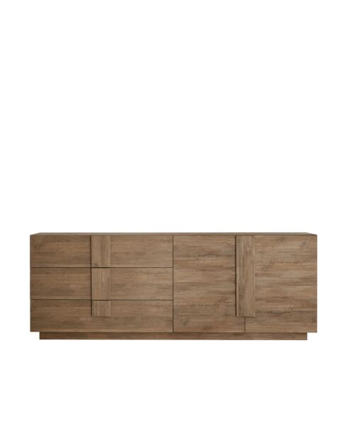 Buffet 3 tiroirs, 2 portes JUPITER chêne mercure - 241x44x90 cm