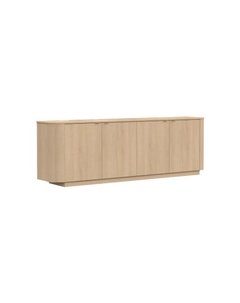 Buffet 4 portes ADRIATICO chène clair lindbergh - 230.5x75x43 cm