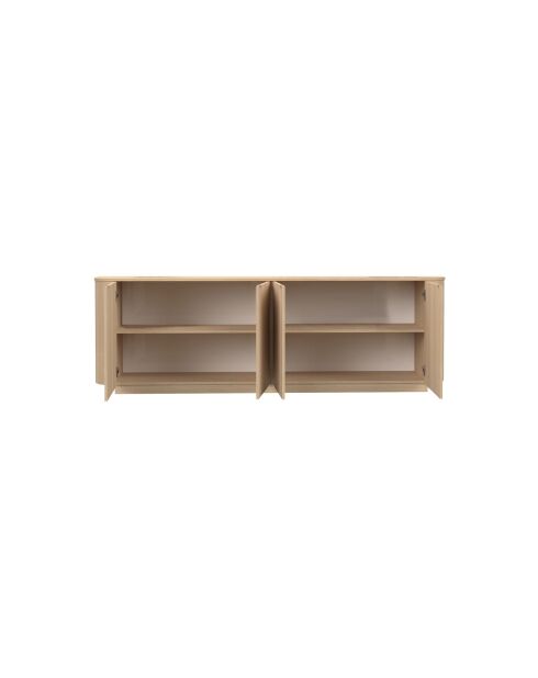 Buffet 4 portes ADRIATICO chène clair lindbergh - 230.5x75x43 cm