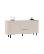 Buffet 2 portes, 3 tiroirs LIDO cachemire - 180x83x43 cm