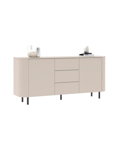 Buffet 2 portes, 3 tiroirs LIDO cachemire - 180x83x43 cm