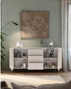 Buffet 2 portes, 3 tiroirs LIDO cachemire - 180x83x43 cm