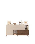 Buffet petit MONACO cachemire / mercure - 181x94x43 cm