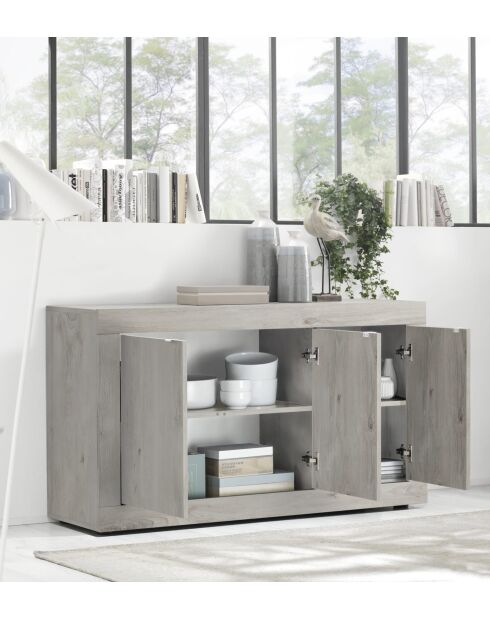Buffet 3 portes BASIC chêne pin clair - 160x42x85.8 cm