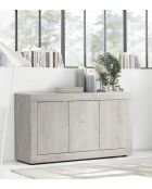 Buffet 3 portes BASIC chêne pin clair - 160x42x85.8 cm