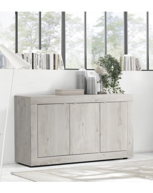Buffet 3 portes BASIC chêne pin clair - 160x42x85.8 cm
