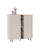 Contenitore LIDO in cashmere con 2 ante e nicchie - 150x154x43 cm