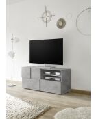 Kleiner TV-Ständer 1 Tür, 1 Schublade DAMA Beton - 121x42x57 cm