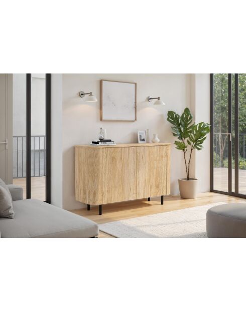 Buffet avec 2 portes MURANO chêne cadiz - 130x83x43 cm