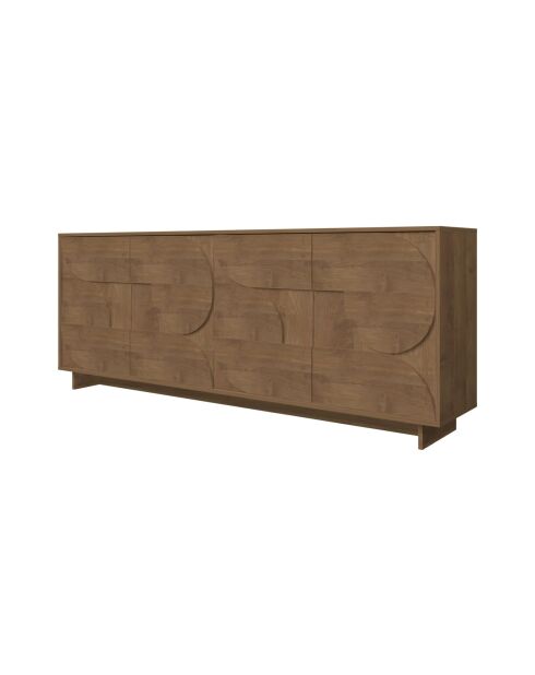 Buffet 4 portes push - pull ZEN bois mercure - 205x80x40 cm