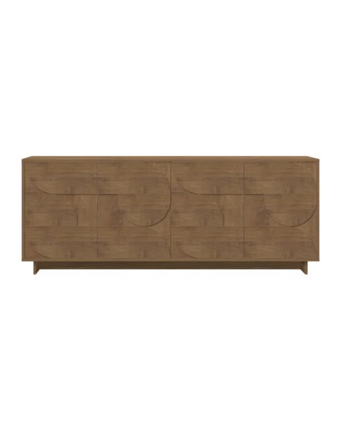 Buffet 4 portes push - pull ZEN bois mercure - 205x80x40 cm