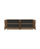 Buffet 4 portes push - pull ZEN bois mercure - 205x80x40 cm