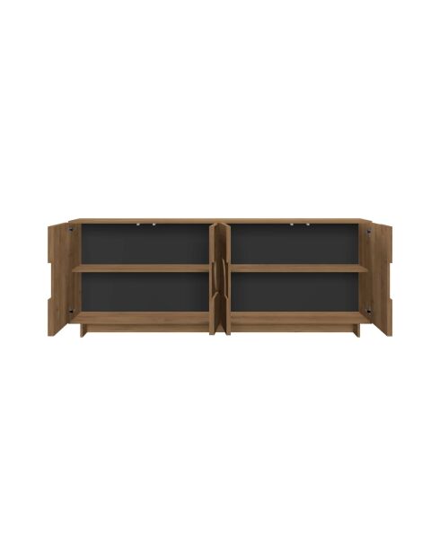 Buffet 4 portes push - pull ZEN bois mercure - 205x80x40 cm
