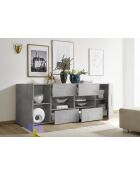 Buffet 2 portes, 4 tiroirs DAMA béton - 241x84x43 cm