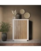 Highboard 2 Türen SKY Cashmere/Mercury - 106x171x40 cm
